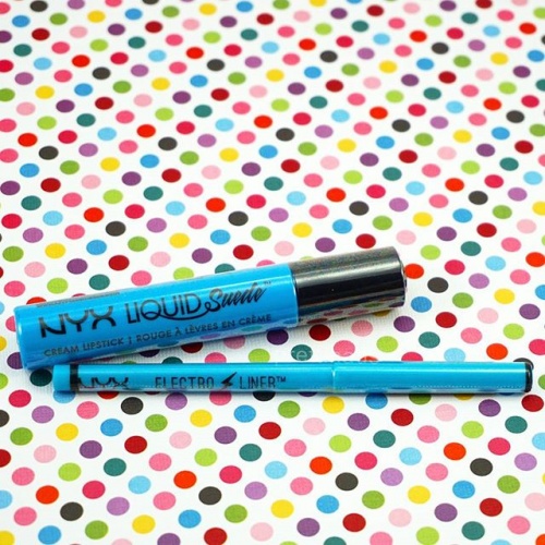 nyxcosmetics_nyxhaul_nyxlipcream_nyxliquidsuede_littledenimdress_coastal_electroliner_nyxelectro_blue_blueliner_bluelipstick_liquidlipstick_lipcream_lipstick_ulta_ultabeauty_ultahaul_nyx_drugstore_beautyaccount_makeup_igmakeup_instamakeup